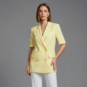 Linen Short Sleeved Suit Jacket