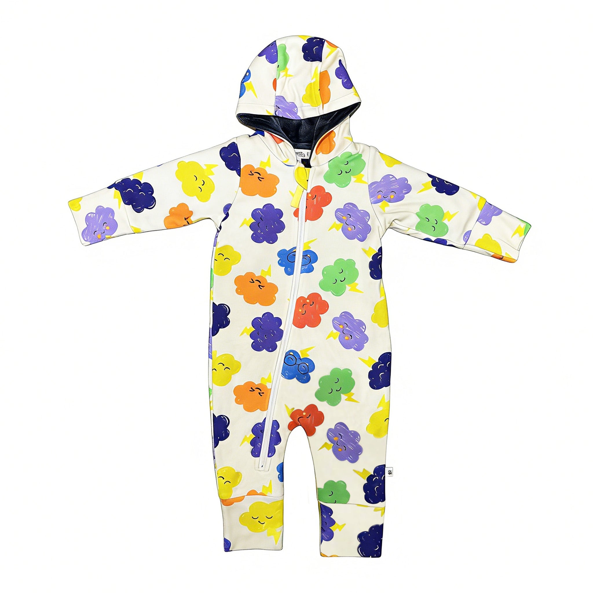 Baby Hooded Plush-Lined Long-Sleeve Jumpsuit