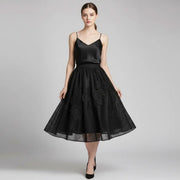 Lace A-Line Skirt With Floral Embroidery