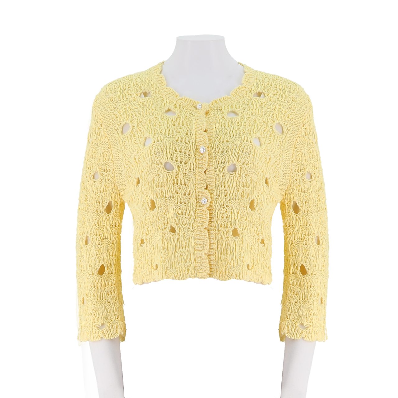 Fancy Stitch Cropped Cardigan