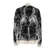 Alpaca Merino Wool Button Up Jacquard Cardigan