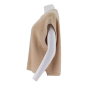 Round Neck Off Shoulder Sleeveless Vest