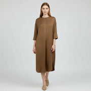 Linen Mid Sleeve Dress