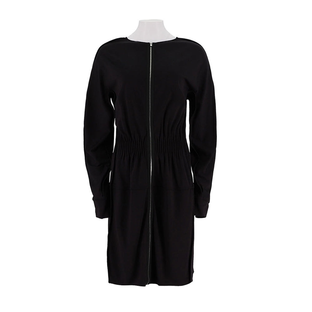 Fitted Crew Neck Long-Sleeve Dress
