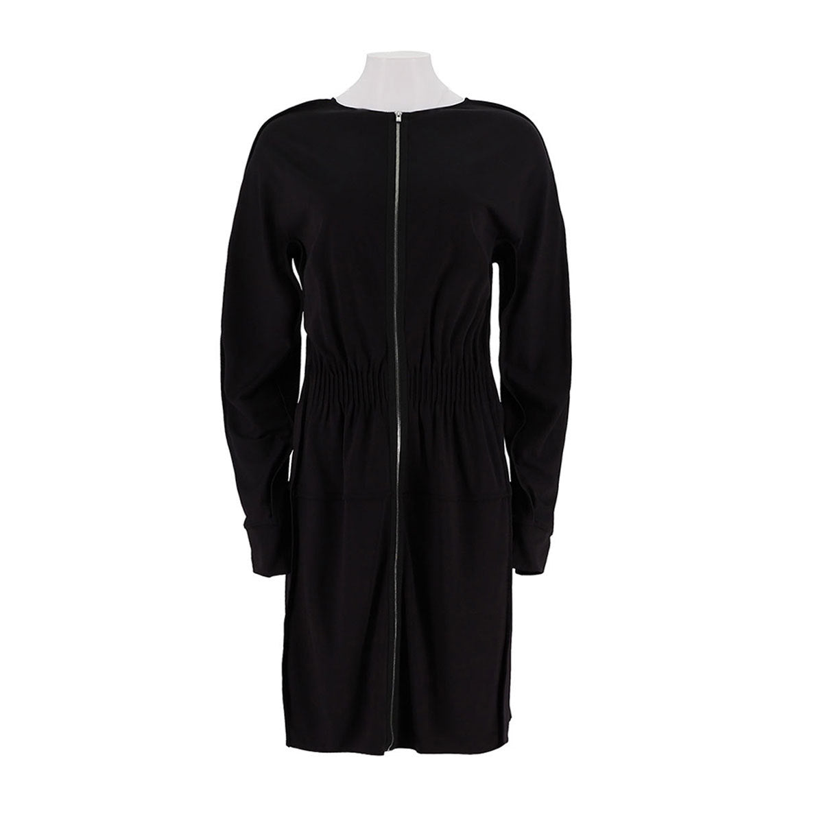 Fitted Crew Neck Long-Sleeve Dress