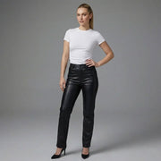 Slim Fit Round Neck Crop Top Tee