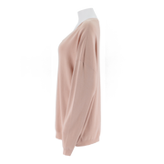 كنزة صوفية قطنية مُمشطة برقبة على شكل V كبيرة الحجم