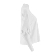 Women'S Puff Sleeve Crew Neck Tee