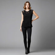 Coiling Openwork Crochet Sleeveless Top