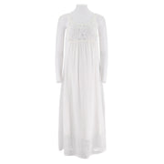 Lace Bodice Long Woven Dress