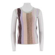 U-Neck Mixed Yarn Striped Tank