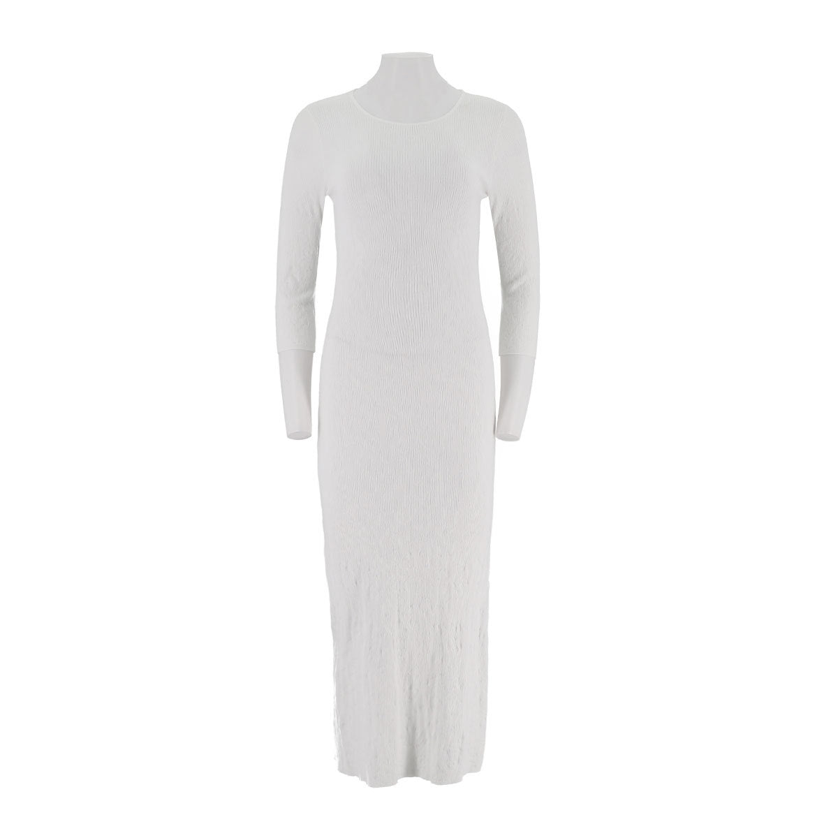 Round Neck Long Sleeved Slim And Elongated Dress