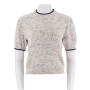 Crew Neck Short Sleeve Cropped Pullover