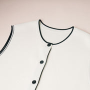 Round-Neck Sleeveless Knit Vest