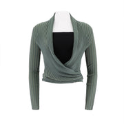 Cross Neck Slim Fit Pullover Knitted Sweater
