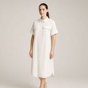 Polo-Collar Shirt Dress