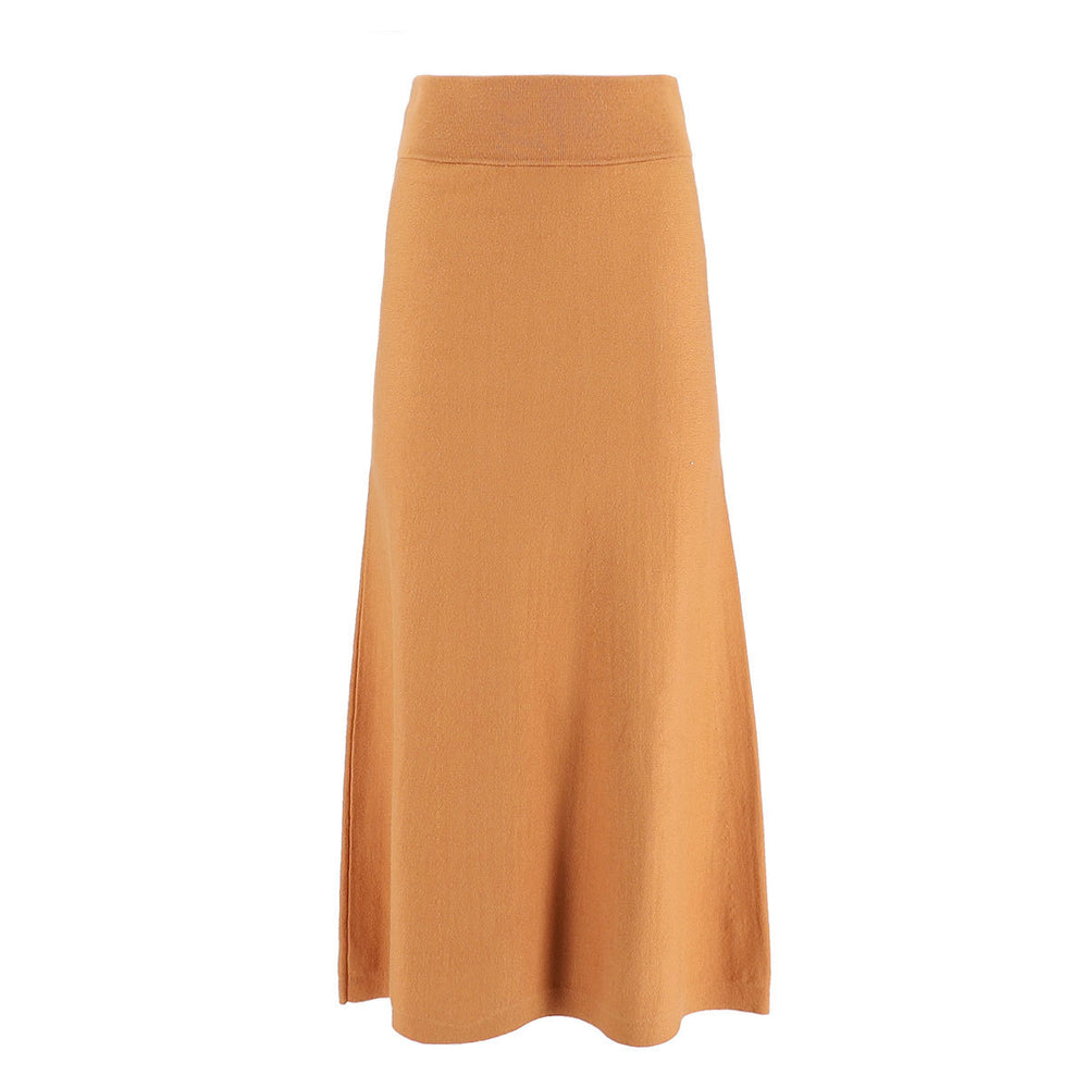 Slimming A-Line Knitted Half Cut Skirt