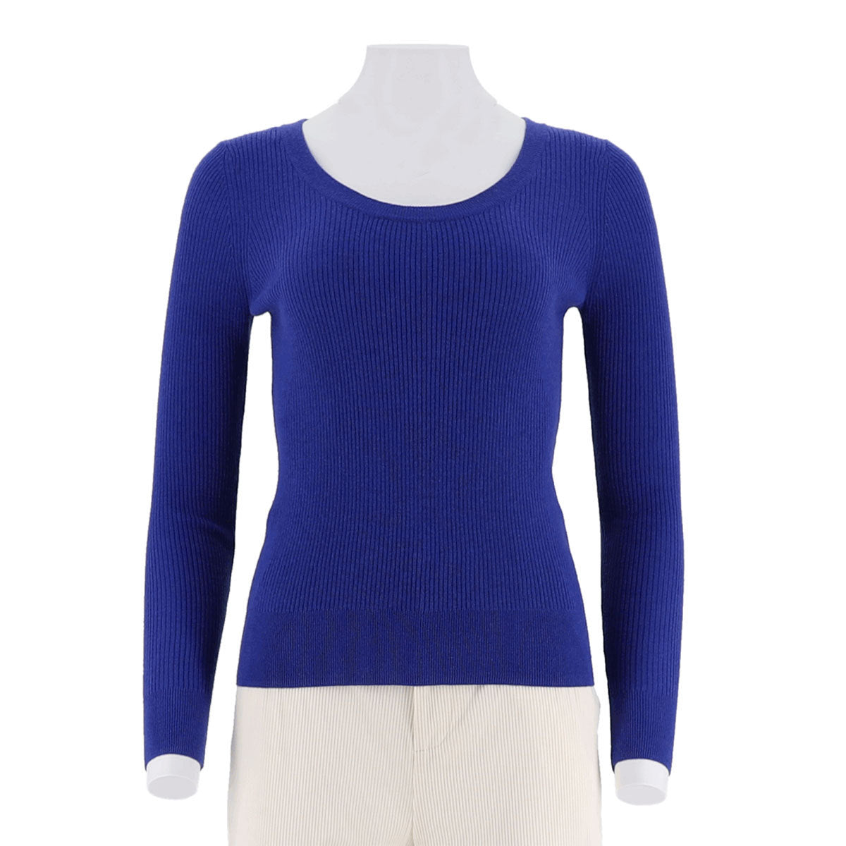 Women'S U-Neck Long Sleeved Top