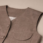 Fitted Linen Vest