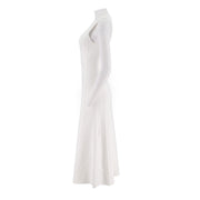 Round Neck Slim Fit Cut Sleeve Dress