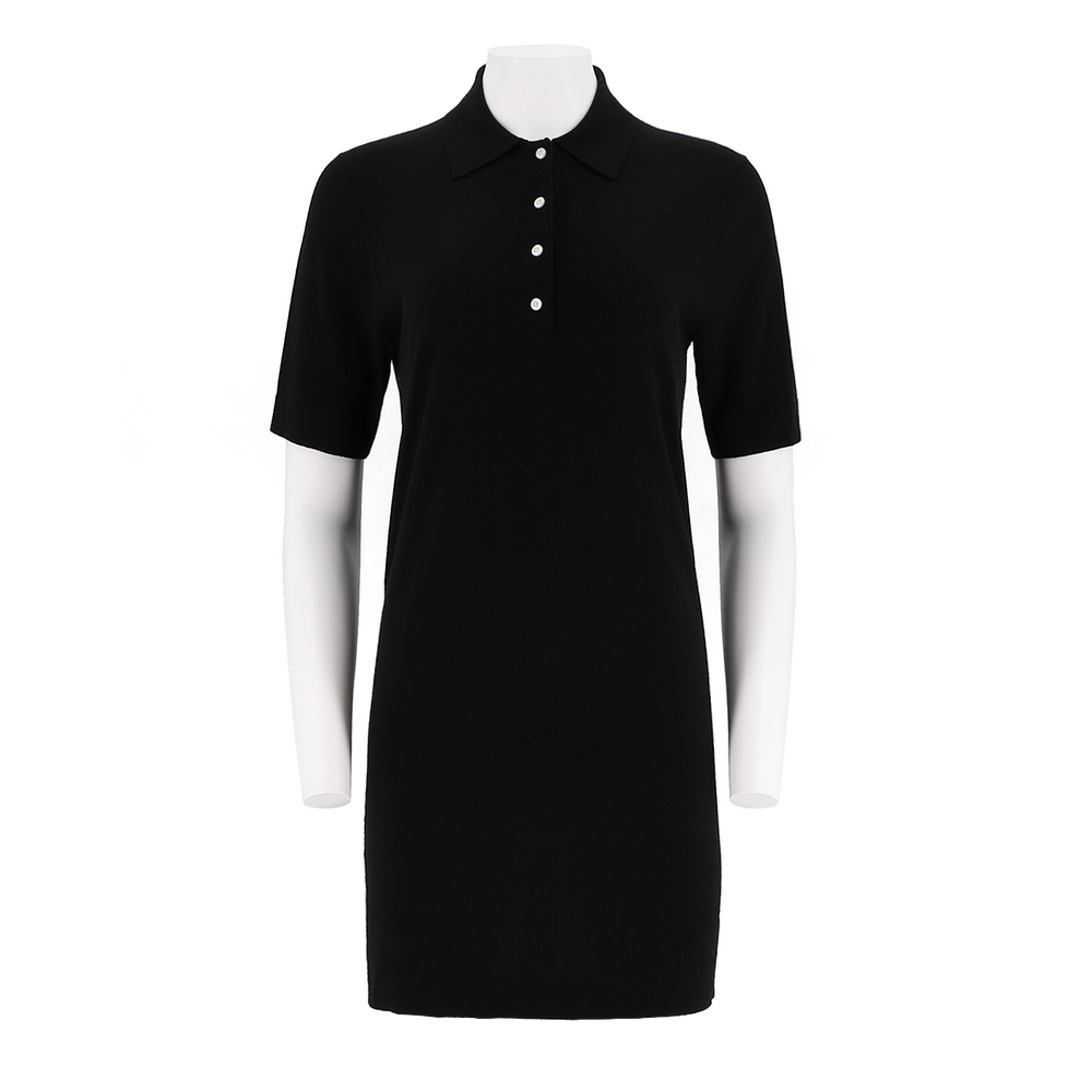 Polo Collar Short Sleeves Dress
