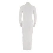 Round Neck Long Sleeved Slim And Elongated Dress
