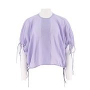 Lightweight Round-Neck Woven Top