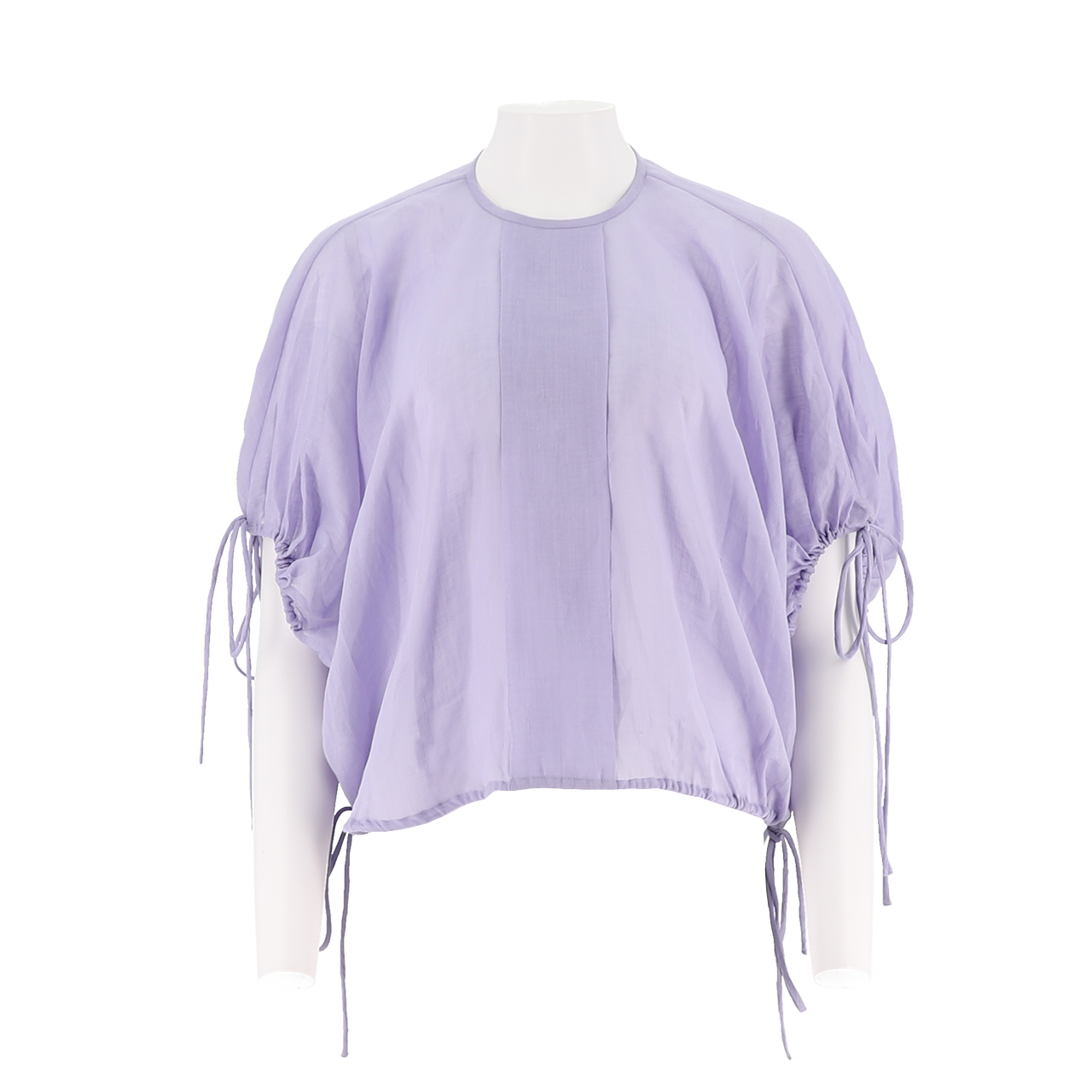 Lightweight Round-Neck Woven Top