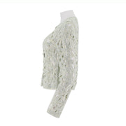 Round Neck Basic Version Knitted Cardigan Jacket