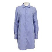 Color Woven Striped Silhouette Shirt