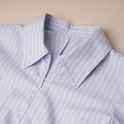 Gathered Poplin Shirt Dress