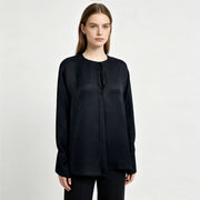 Half-Open Front Loose-Fit Shirt
