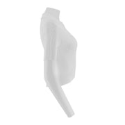 Polo Collar Short Sleeve Ribbed Top