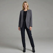 Womens Minimalist Collarless Blazer