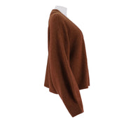 Single Breasted V-Neck Cardigan Sweater
