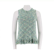 Round Neck Camisole With Shoulder Sleeves And Tassel Vest