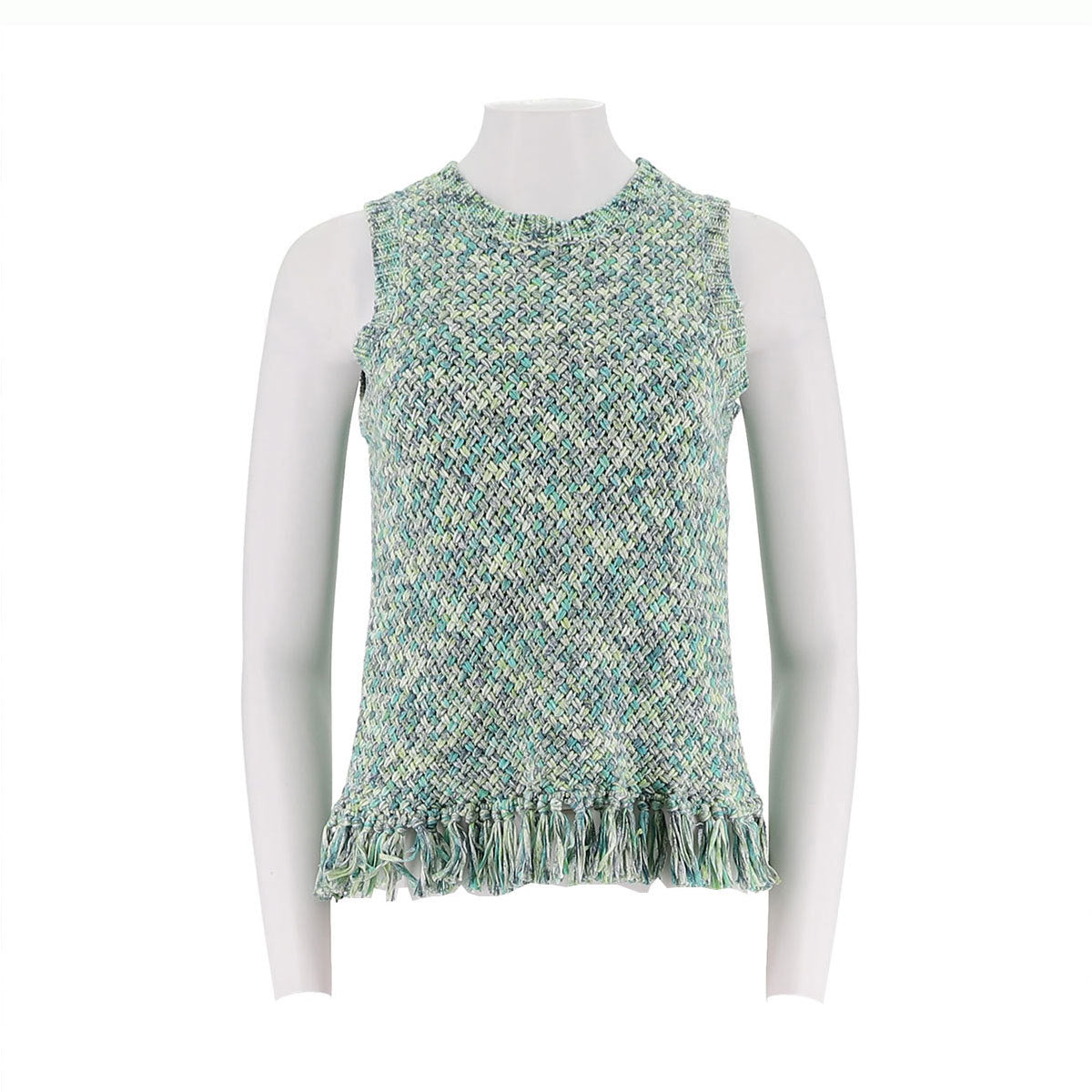Round Neck Camisole With Shoulder Sleeves And Tassel Vest