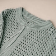 Zip-Up Knit Cardigan