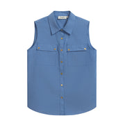 Front Shoulder Sleeveless Shirt