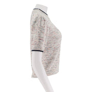 Crew Neck Short Sleeve Cropped Pullover