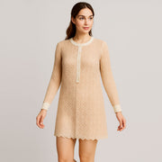 Lightweight Patterned Half Placket Dress