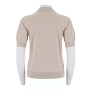 Collar Half Open Chest Short Sleeved Pullover
