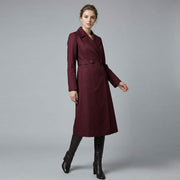 Womens Wool-Blend Trench Coat