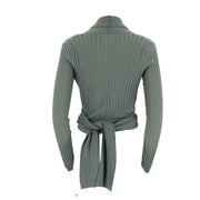Cross Neck Slim Fit Pullover Knitted Sweater