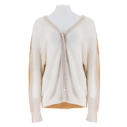 Colorblocked Button Up Merino Wool Cardigan