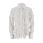 Lace Crochet Long Sleeved Shirt