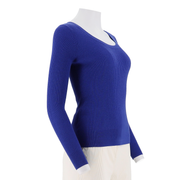 Women'S U-Neck Long Sleeved Top