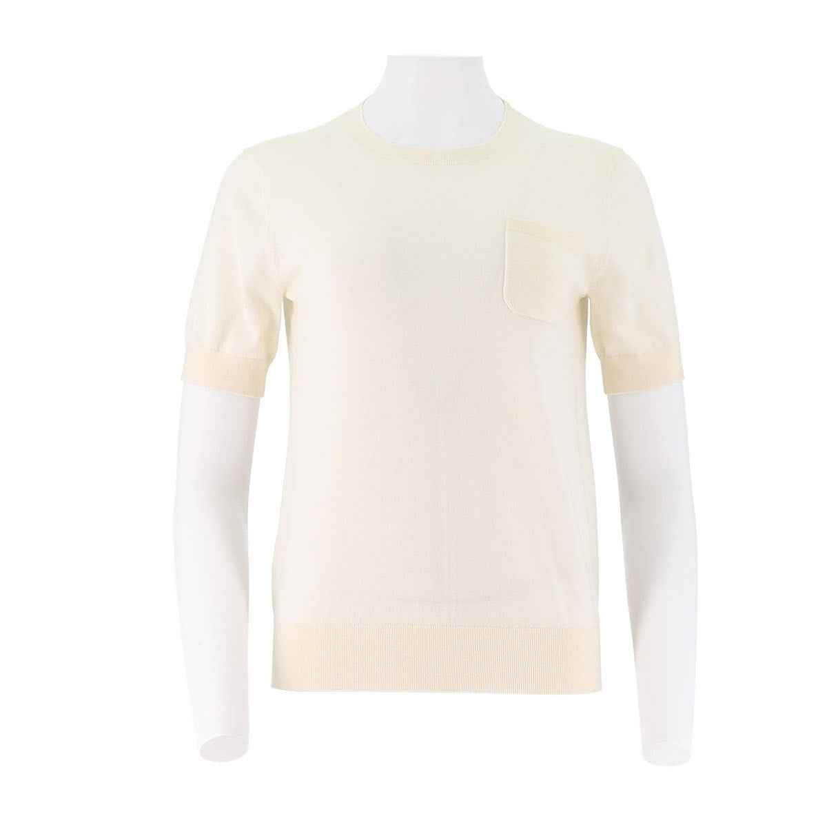 Womens Noble Wool Short Sleeve Sweater