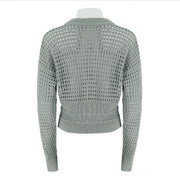 Zip-Up Knit Cardigan