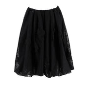 Lace A-Line Skirt With Floral Embroidery